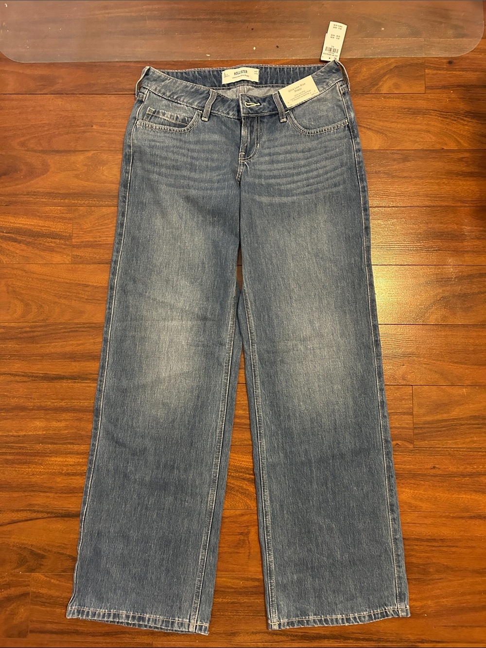 Hollister Medium Blue Wide-Leg Jeans